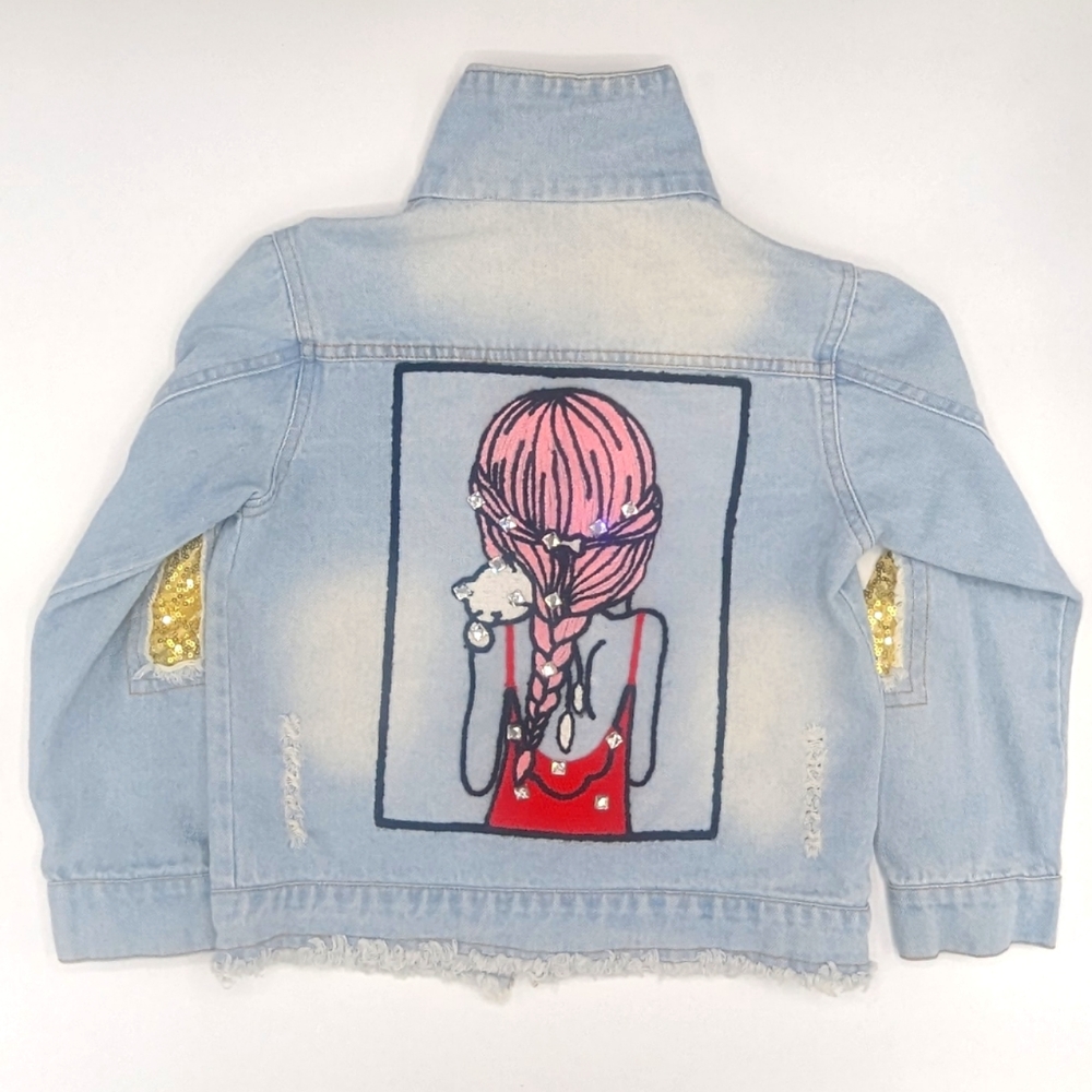 Little girls autumn denim jacket! Size 120 (US 5T)